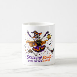 Taza De Café Ilustración de Halloween VIP Skeleton Squad