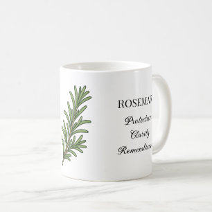 Taza De Café Ilustración de hierba de romero y usos