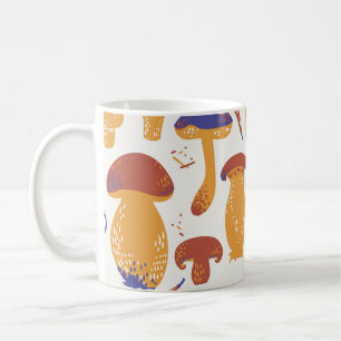 Taza De Café Ilustracion de hongos comestibles vintage