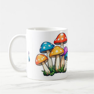 Taza De Café Ilustracion de hongos transparente y transparente