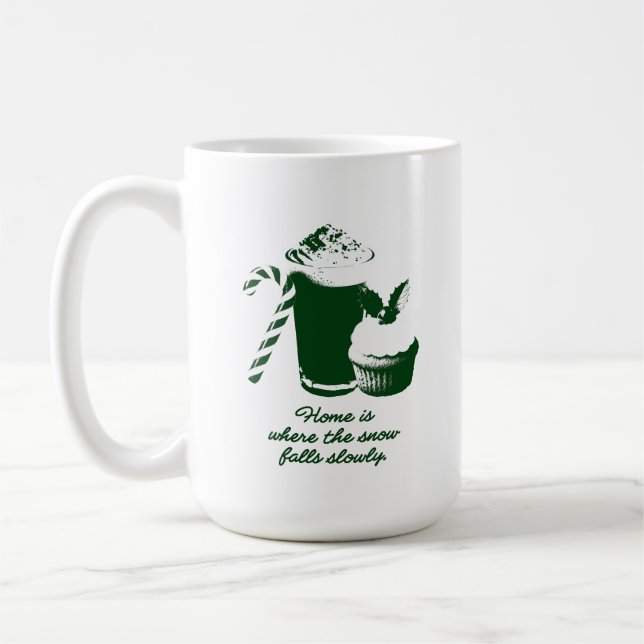 Taza De Café Ilustración de invierno (Izquierda)