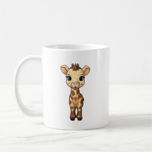 Taza De Café Ilustración de jirafa de dibujos animados