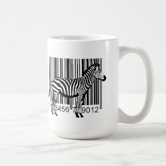 Taza De Café Ilustracion de la cebra del código de barras