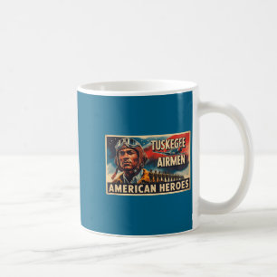 Taza De Café Ilustración de la historia negra de los aviadores 