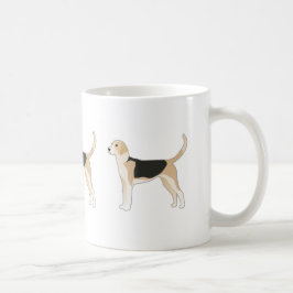 Taza De Café Ilustracion de la raza de perro en Foxhound
