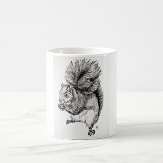 Taza De Café Ilustracion de la tinta de la ardilla