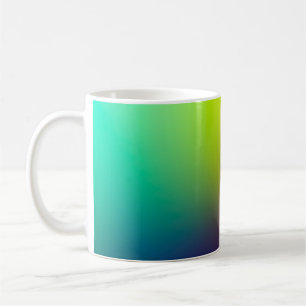 Taza De Café Ilustracion DE LUZ VERDE Y AZUL