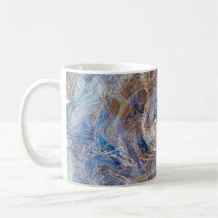 Taza De Café Ilustracion de martillería con líquido gris azul