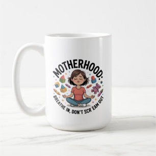 Taza De Café Ilustración de Maternidad Respira Calma