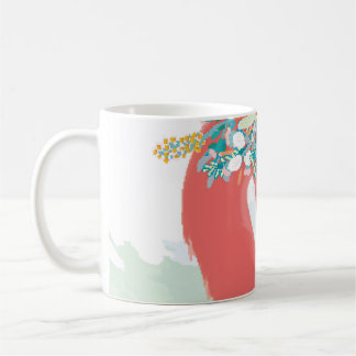 Taza De Café Ilustracion de moda con flamingoflami rosa dibujad