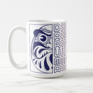 Taza De Café Ilustración de muñeca Daruma japonesa