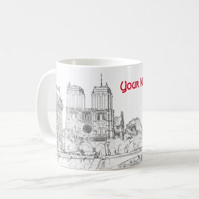 Taza De Café Ilustracion de Notre Dame de París (Anverso izquierdo)