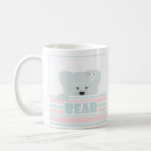 Taza De Café Ilustración de osito de peluche para niños impresi