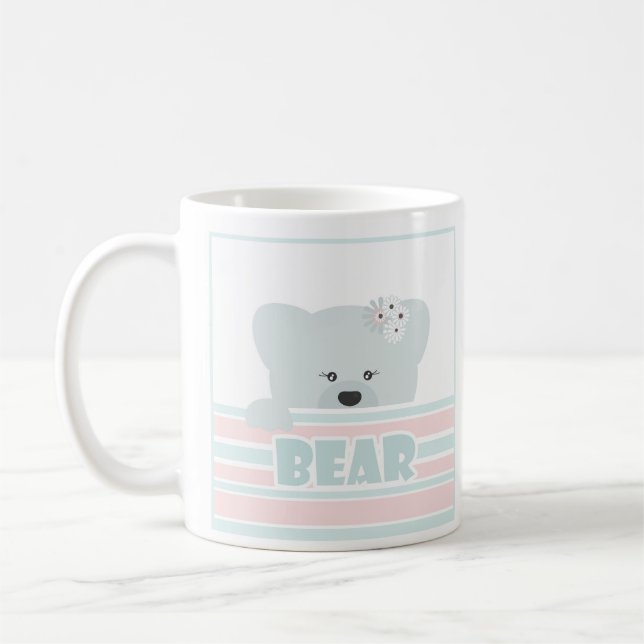 Taza De Café Ilustracion de oso de peluche niños impresión infa (Izquierda)
