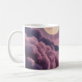 Taza De Café Ilustración de paisaje de ensueño lunar de fantasí
