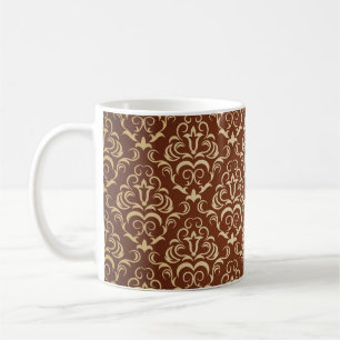 Taza De Café Ilustracion de papel pintado ornamental sin costur