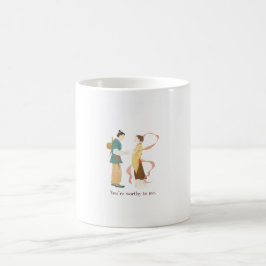 Taza De Café Ilustración de Pareja Elegante Eres Digno