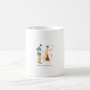 Taza De Café Ilustración de Pareja Elegante Eres Digno