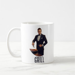 Taza De Café Ilustración de parodia de James Bond con licencia 