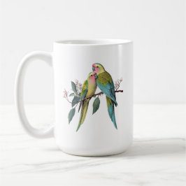 Taza De Café Ilustracion de Parrots Princess Vintage