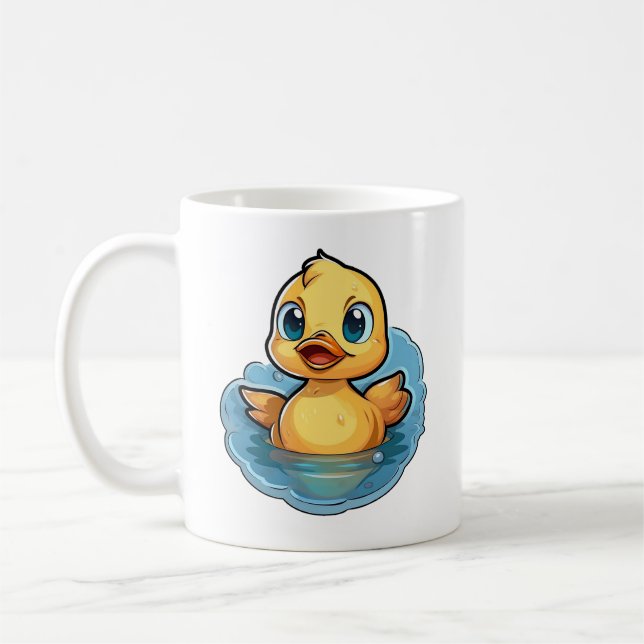 Taza De Café ilustracion de pato personalizado (Izquierda)