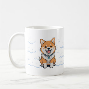 Taza De Café Ilustración de patrón de zorro lindo