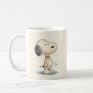 Taza De Café Ilustración de perro Beagle en acuarela adorable