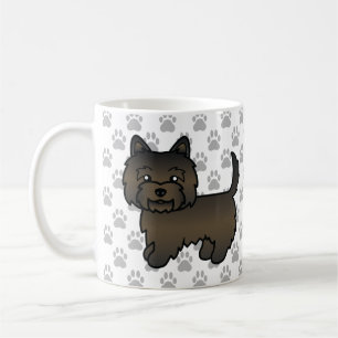 Taza De Café Ilustración de perro Cairn Terrier Dark Brindle y 