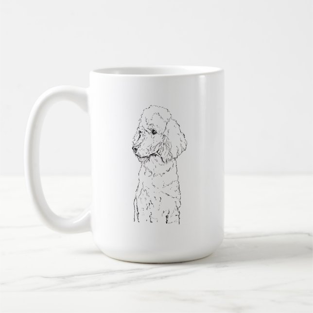 Taza De Café Ilustración de perro Caniche estándar - Arte de ti (Izquierda)
