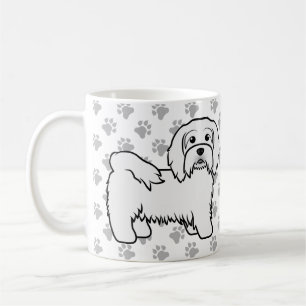 Taza De Café Ilustración de perro de dibujos animados Havanés b