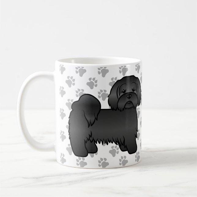 Taza De Café Ilustración de perro de dibujos animados Lhasa Aps (Izquierda)
