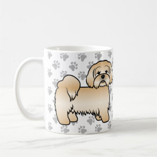 Taza De Café Ilustración de perro de dibujos animados Lhasa Aps