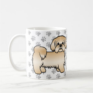 Taza De Café Ilustración de perro de dibujos animados lindo Shi