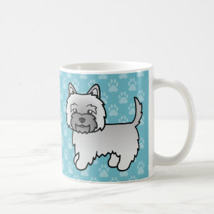Taza De Café Ilustración de perro de dibujos animados Terrier C
