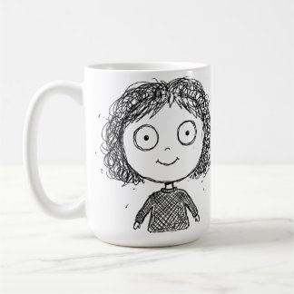Taza De Café Ilustración de Personaje Dibujada a Mano – Artísti