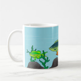 Taza De Café Ilustracion de pesca de pata de gato negro Mug