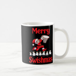Taza De Café Ilustración de pingüinos de baloncesto de Santa el
