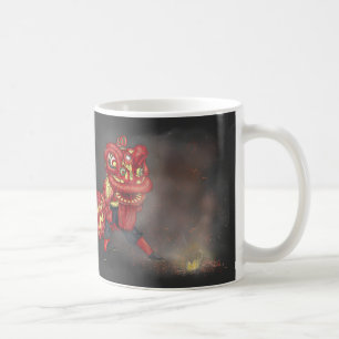 Taza De Café Ilustracion de piratas contra bailarinas de leones