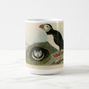 Taza De Café Ilustracion de Puffin de época