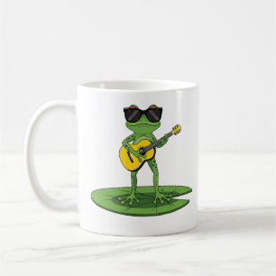 Taza De Café Ilustración de rana de dibujos animados genial toc