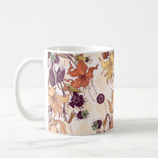 Taza De Café Ilustracion de rastrillo de luz floral