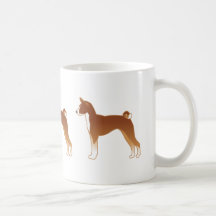 Ilustracion de raza de perro de Basenji Silhouette