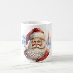 Taza De Café Ilustración de Santa Claus Clásico de la Tradición