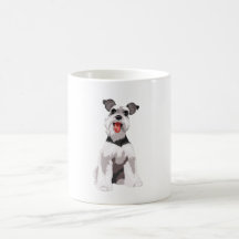 ilustracion de schnauzer blanco en miniatura Mug