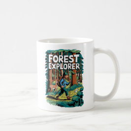Taza De Café Ilustracion de senderismo de época de Forest Explo