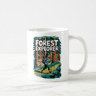 Taza De Café Ilustracion de senderismo de época de Forest Explo