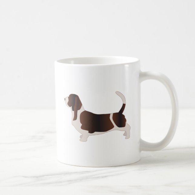 Taza De Café Ilustracion de silueta de la raza del perro del lo (Derecha)