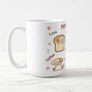 Taza De Café Ilustracion de Sueño Cachorro Kawaii Perro de di