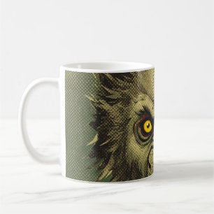 Taza De Café Ilustración de terror de hombre lobo feroz