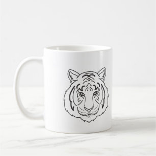 Taza De Café Ilustracion de tigres